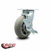 Service Caster 274HKLGDRWH Lavex Swivel Caster w/BrakeHousekeeping Cart Replacement Caster LAV-SCC-30CS620-TPRRD-TLB